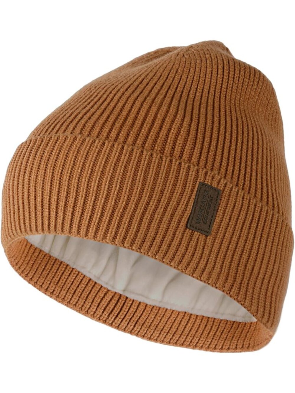 Unisex Caramel Winter Beanie For Soft Fleece Lined Knit Ski Hat Warm Cap